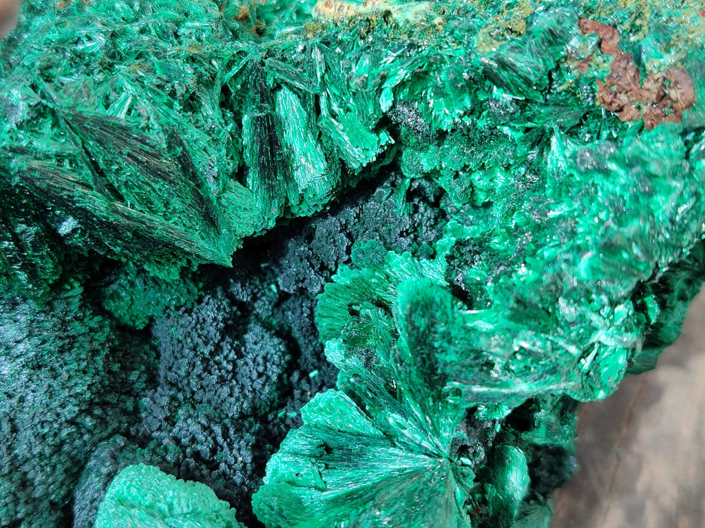 Natural Silky Malachite Specimens x 2 From Kasompe, Congo - Toprock Gemstones and Minerals 