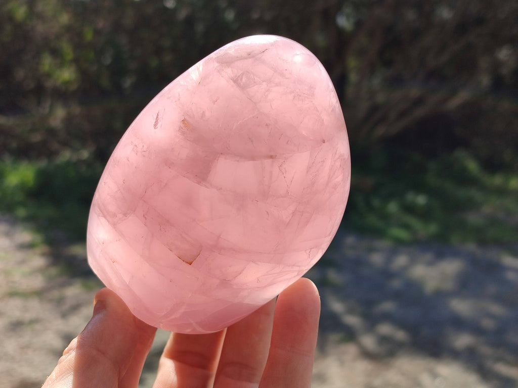 Polished Star Rose Quartz Standing Free Forms x 2 From Madagascar - Toprock Gemstones and Minerals 