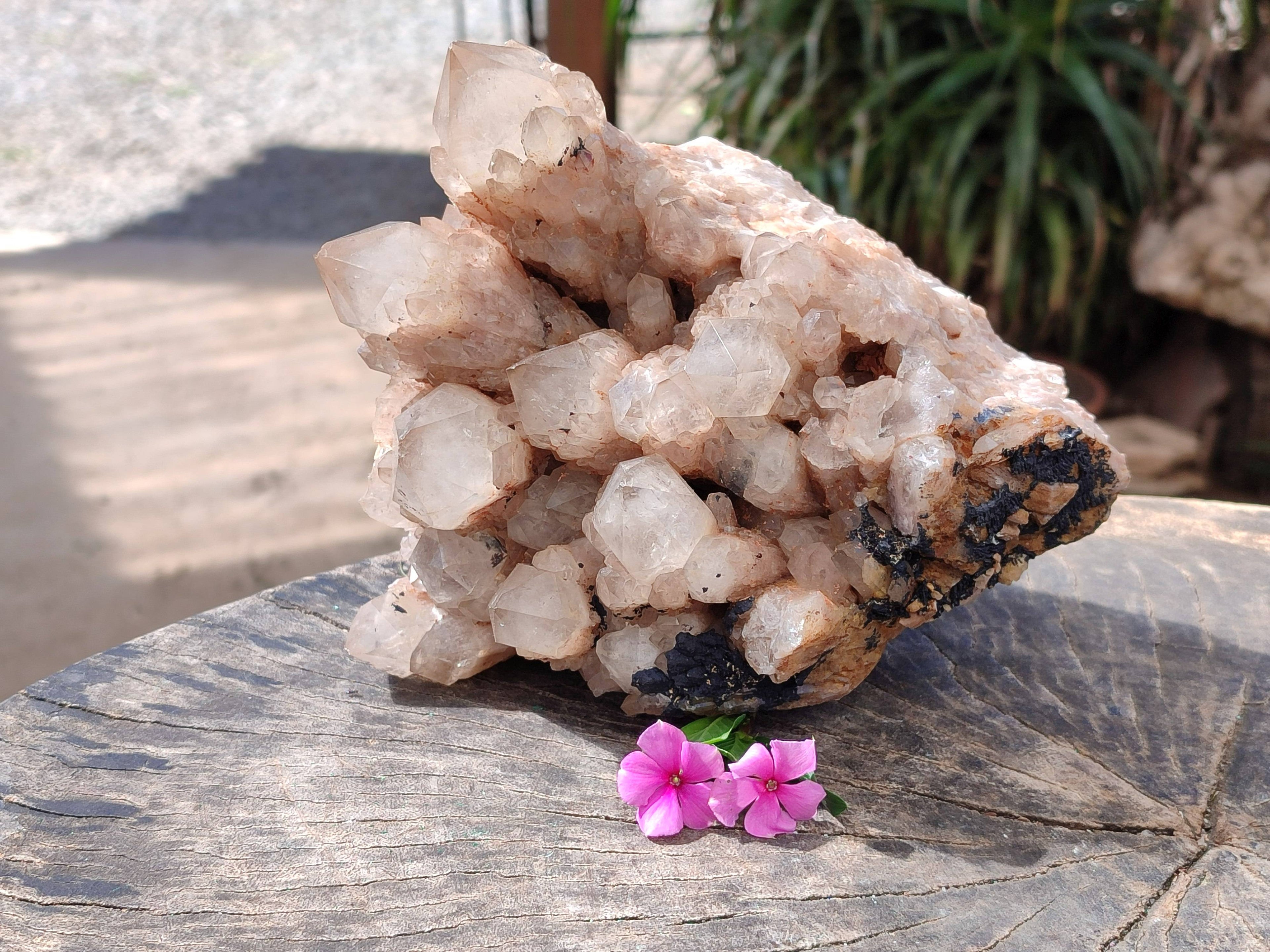 Natural Phantom Smokey Quartz Cluster x 1 From Luena, Congo - Toprock Gemstones and Minerals 