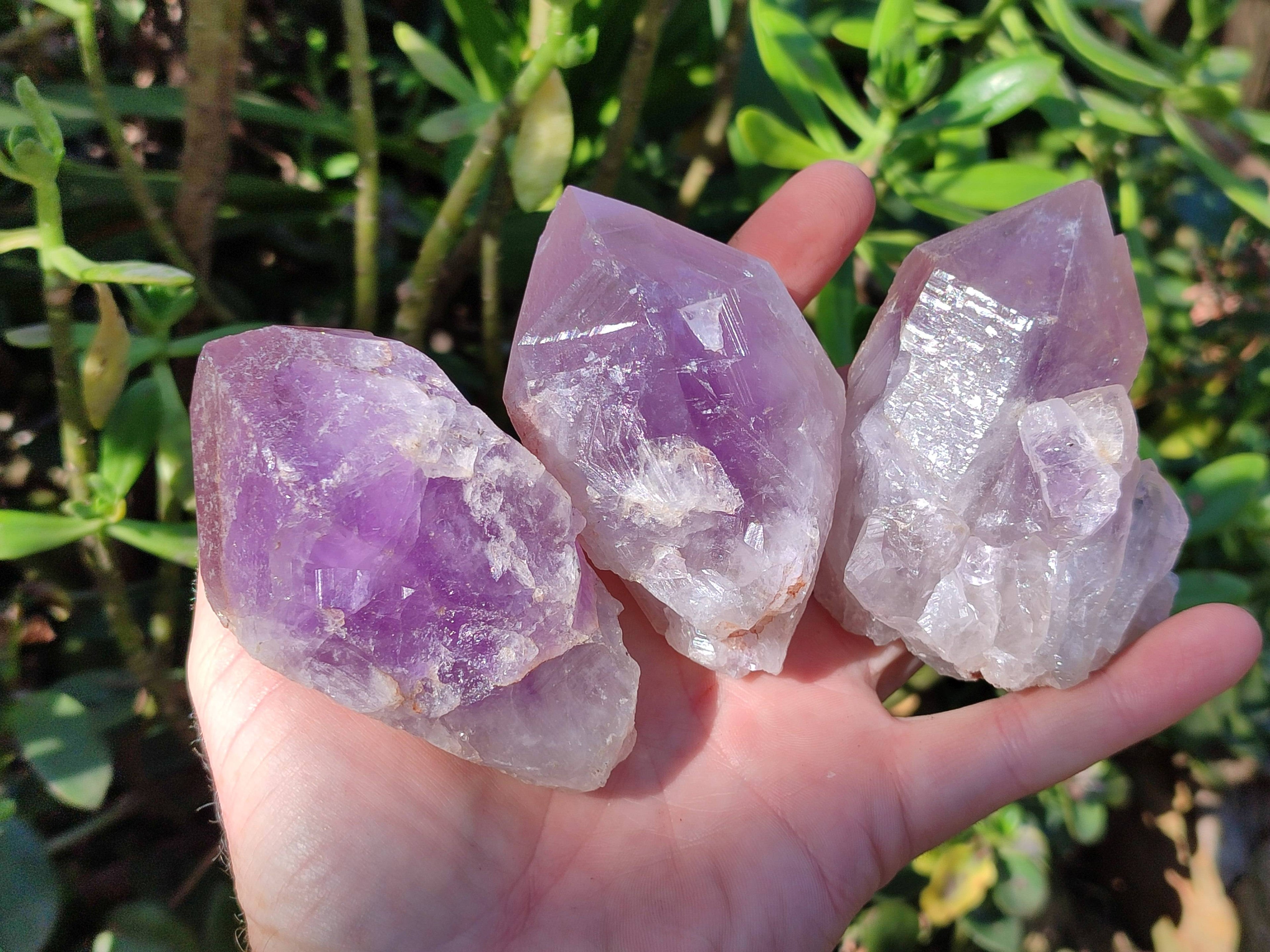 Natural Jacaranda Amethyst Crystals x 12 From Zambia - Toprock Gemstones and Minerals 