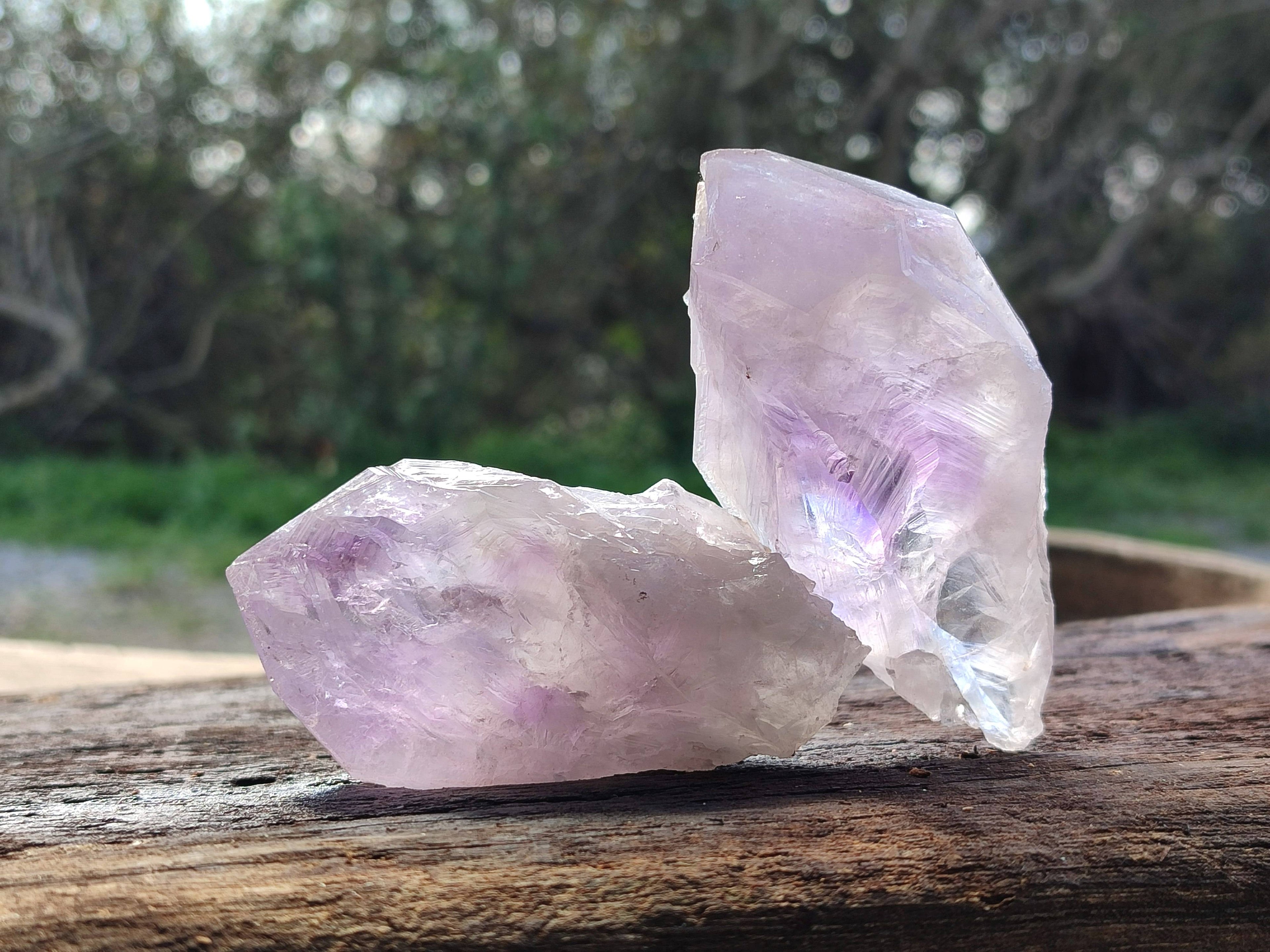 Natural Jacaranda Amethyst Crystals x 12 From Zambia - Toprock Gemstones and Minerals 