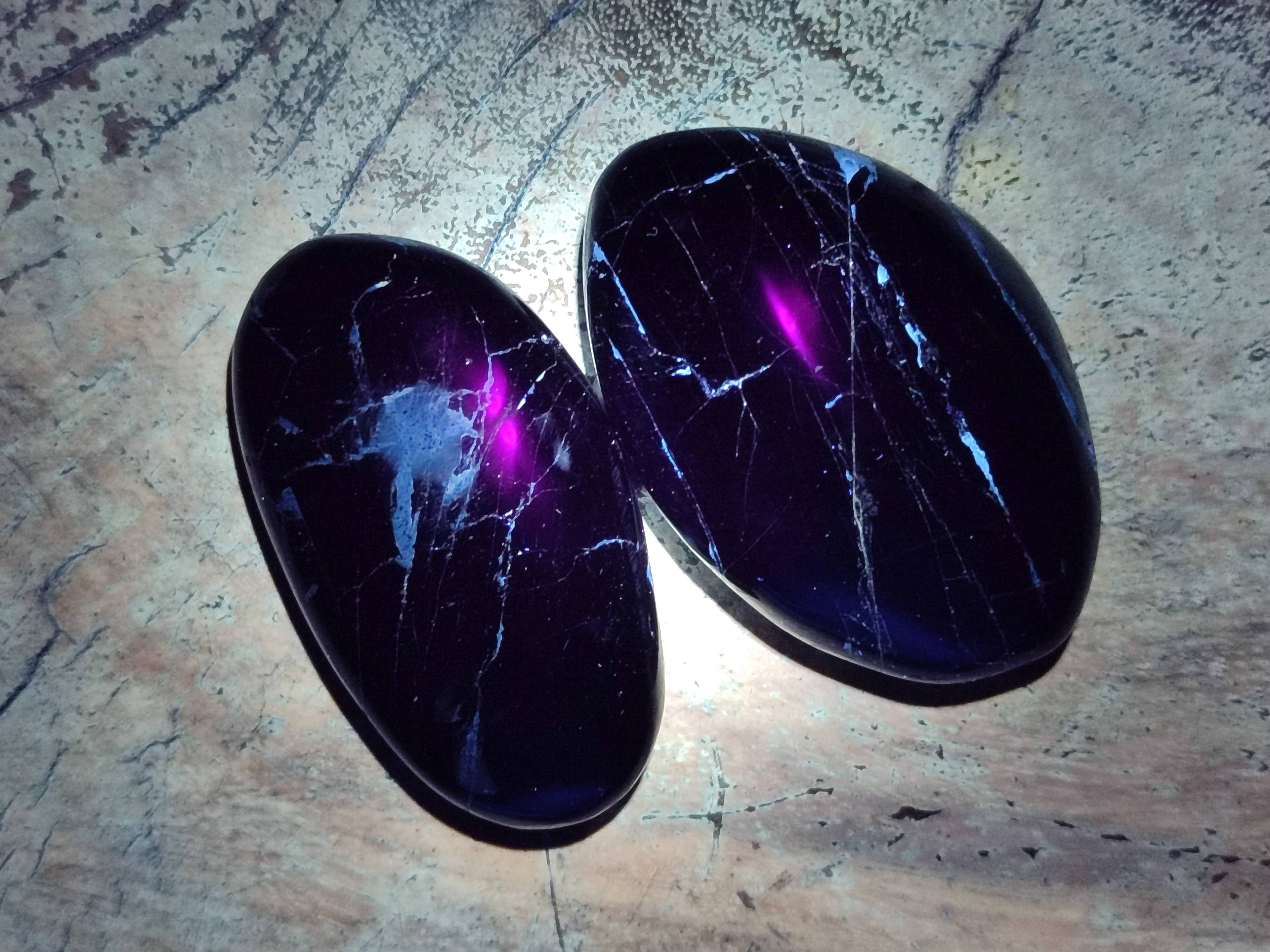 Polished Black Tourmaline Palm Stones x 20 From Madagascar - Toprock Gemstones and Minerals 