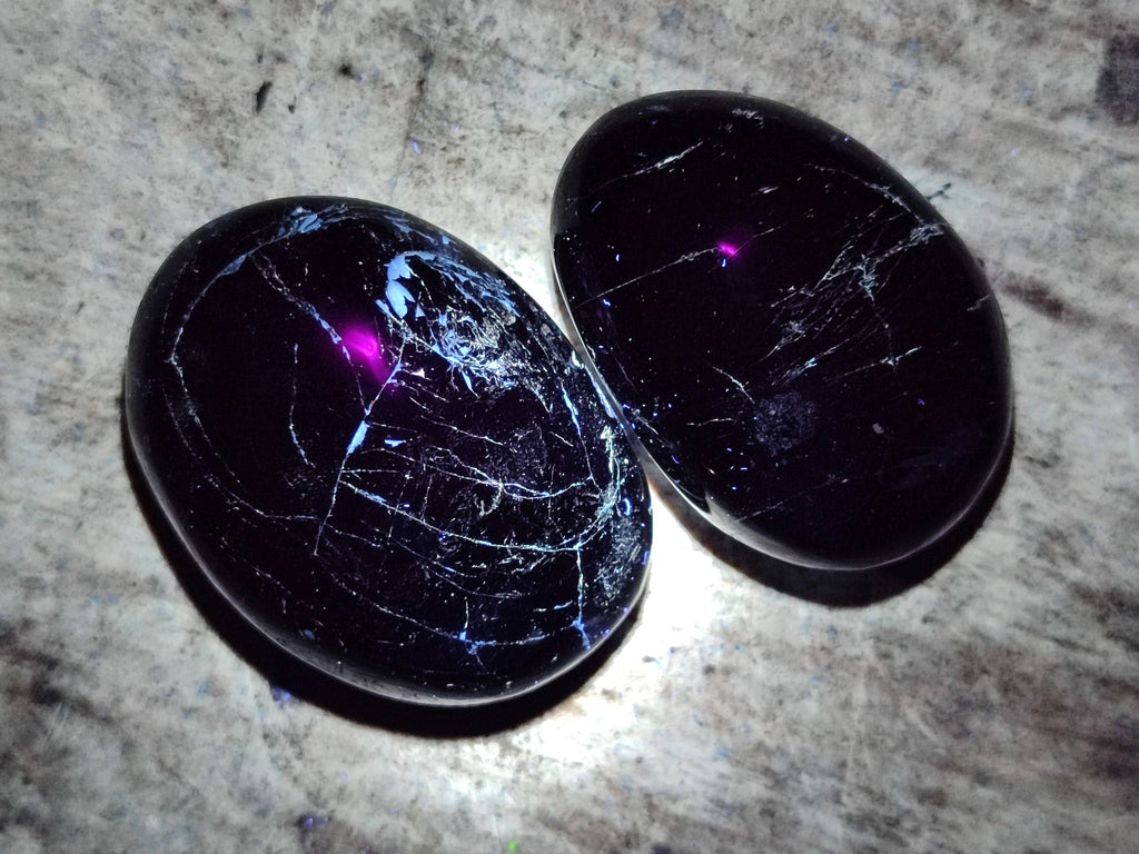 Polished Black Tourmaline Palm Stones x 20 From Madagascar - Toprock Gemstones and Minerals 
