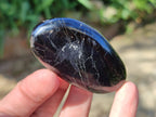 Polished Black Tourmaline Palm Stones x 20 From Madagascar - Toprock Gemstones and Minerals 