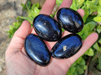 Polished Black Tourmaline Palm Stones x 20 From Madagascar - Toprock Gemstones and Minerals 