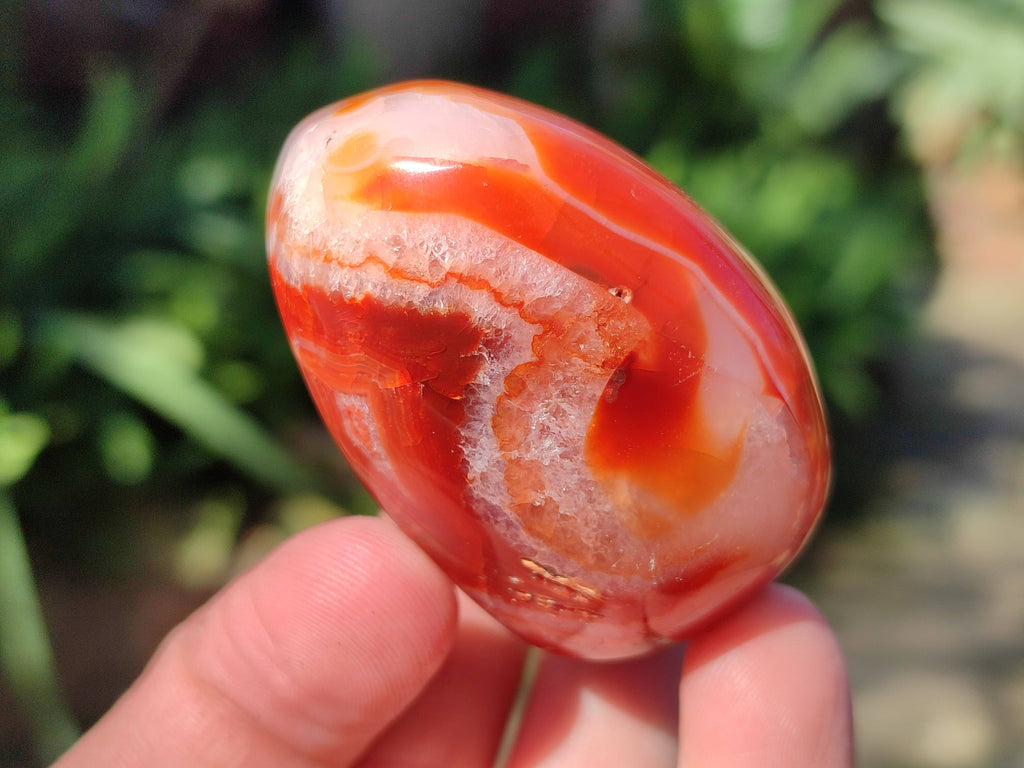 Polished Carnelian Agate Palm Stones x 12 From Madagascar - Toprock Gemstones and Minerals 