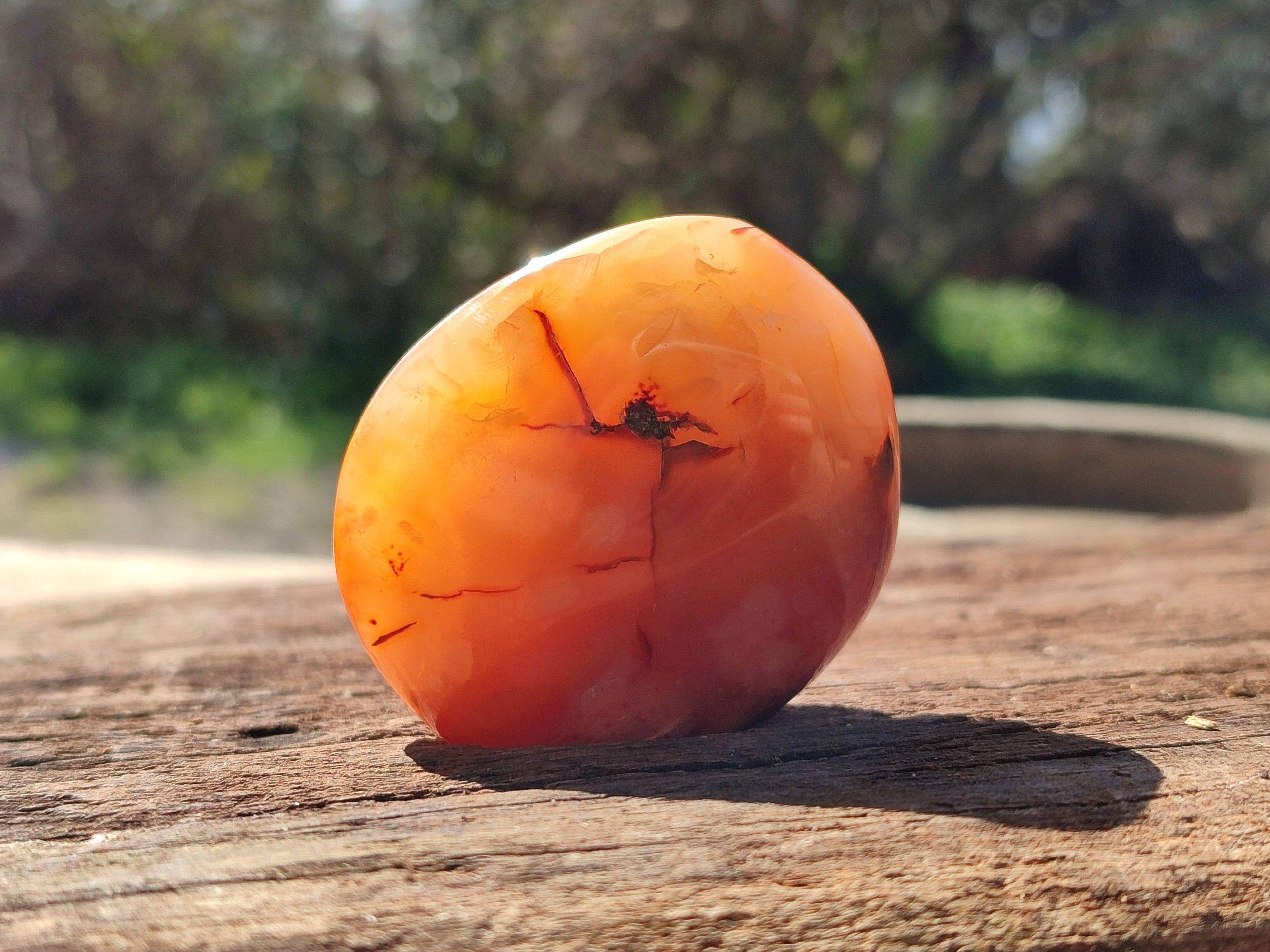 Polished Carnelian Agate Palm Stones x 12 From Madagascar - Toprock Gemstones and Minerals 
