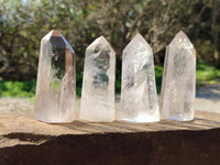 Polished Clear Quartz Crystals x 6 From Madagascar - Toprock Gemstones and Minerals 