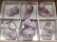 Natural Amethyst Spirit Quartz Clusters x 6 From South Africa