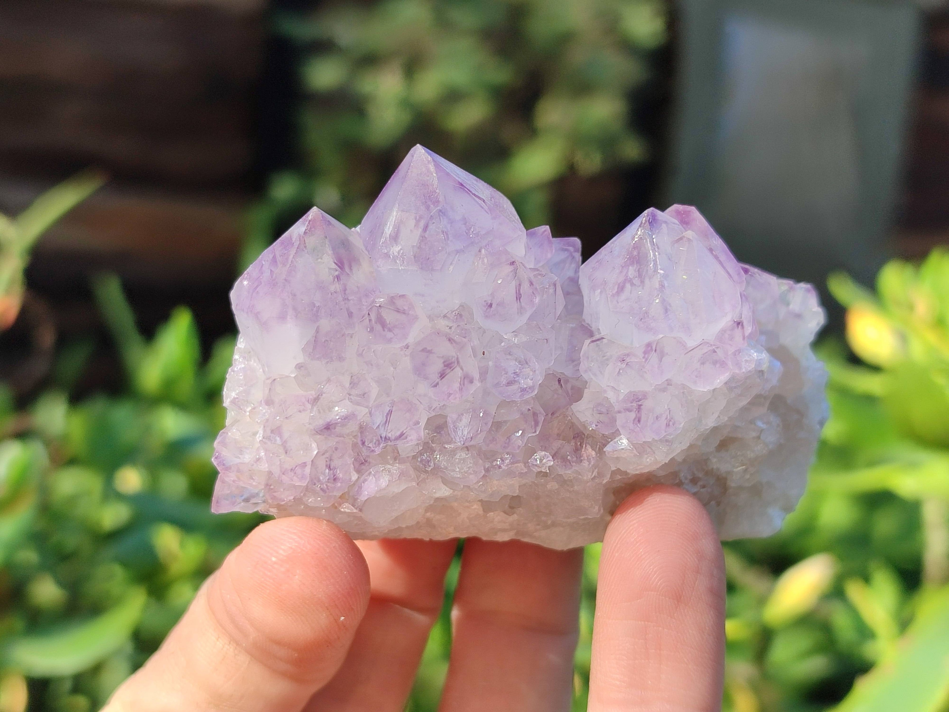 Natural Amethyst Spirit Quartz Clusters x 6 From South Africa - Toprock Gemstones and Minerals 