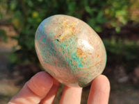 Polished Amazonite Palm Stones x 14 From Madagascar