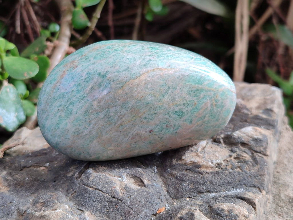 Polished Amazonite Palm Stones x 14 From Madagascar - Toprock Gemstones and Minerals 