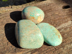 Polished Amazonite Palm Stones x 14 From Madagascar - Toprock Gemstones and Minerals 