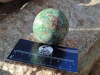 Polished Green Chrysoprase Spheres x 6 From Madagascar