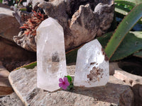Polished Clear Quartz Crystals x 2 From Madagascar - Toprock Gemstones and Minerals 