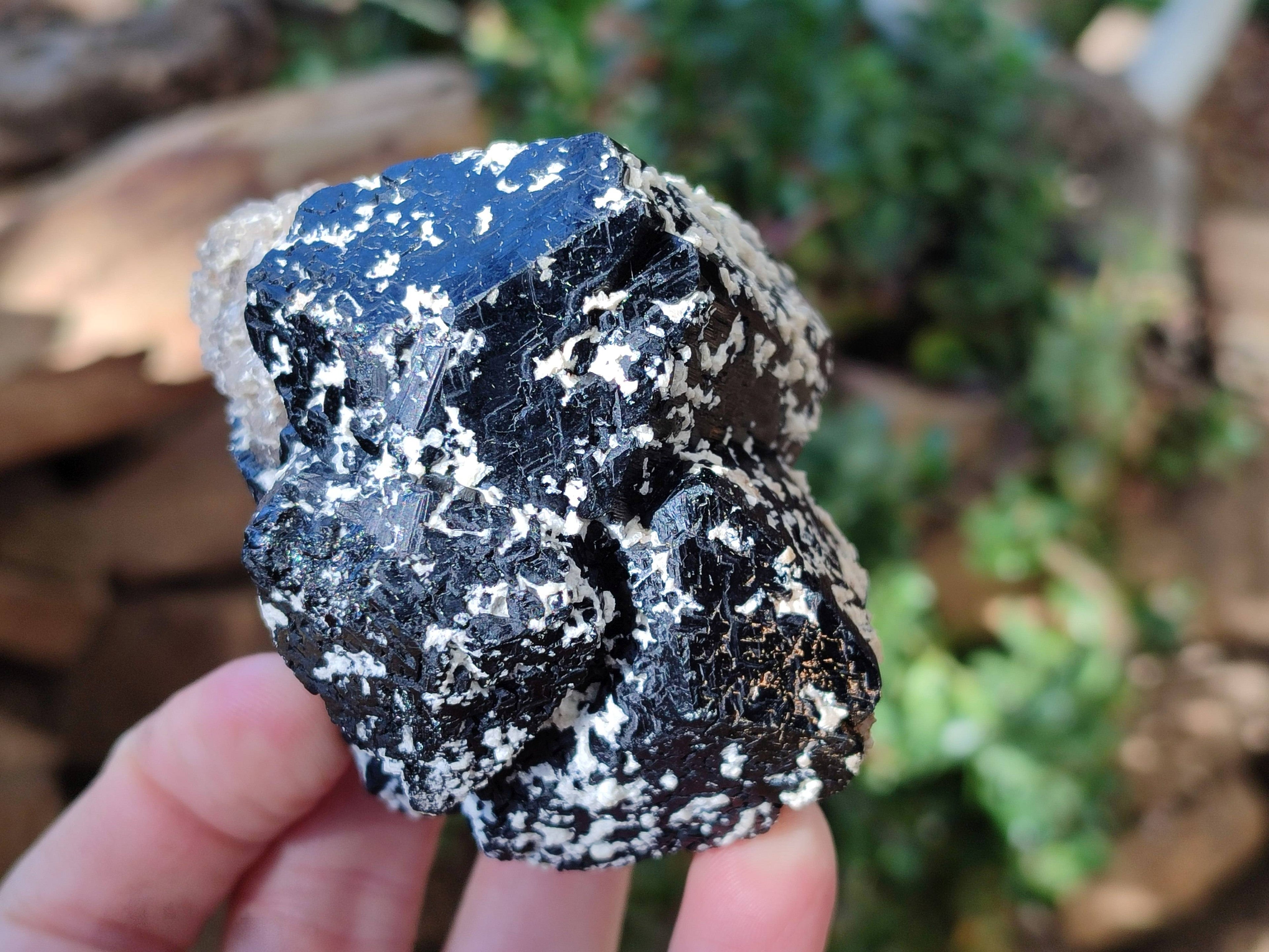 Natural Schorl Black Tourmaline Specimens x 4 From Namibia - Toprock Gemstones and Minerals 