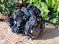 Natural Schorl Black Tourmaline Specimens x 4 From Namibia - Toprock Gemstones and Minerals 