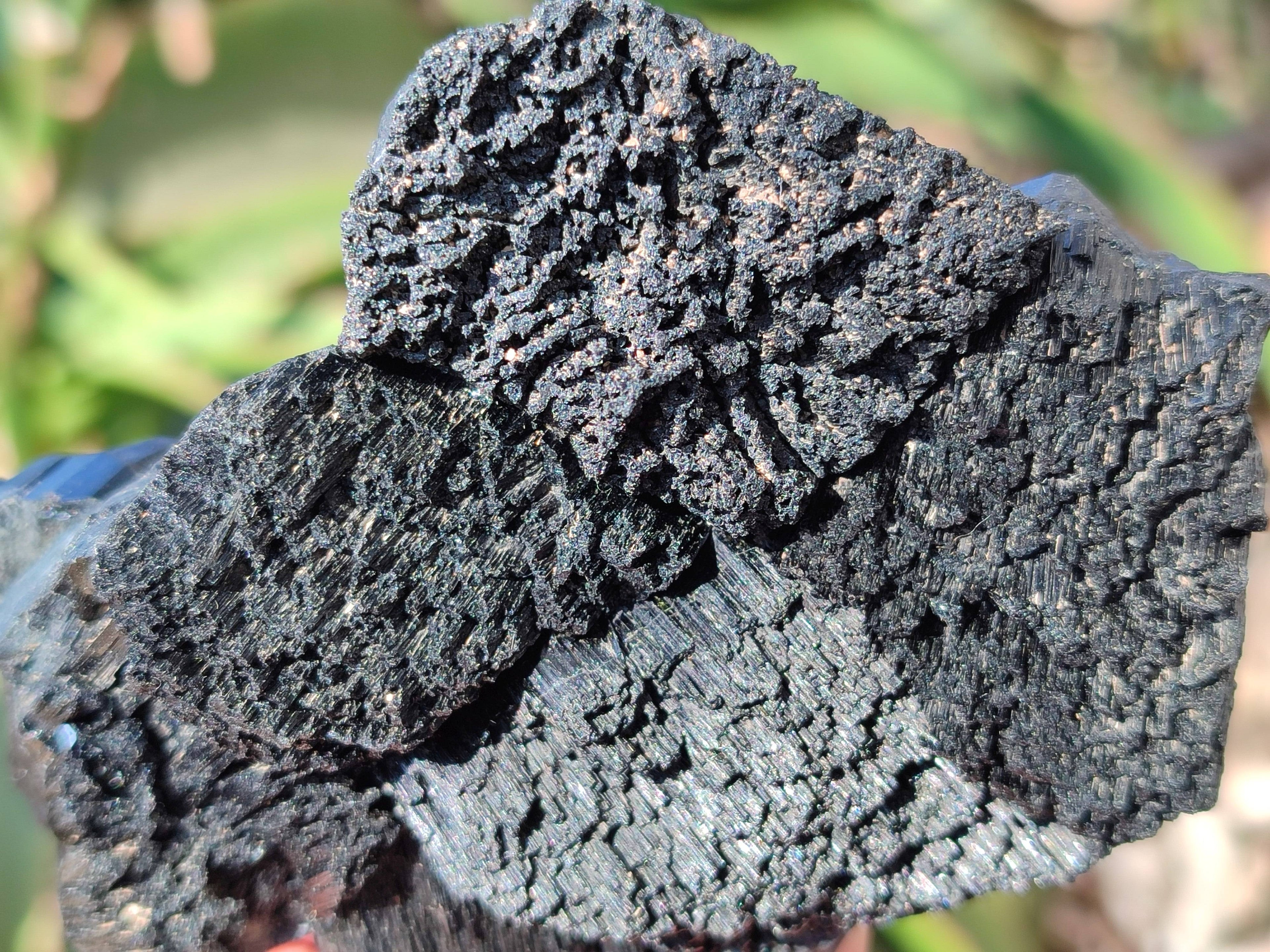 Natural Schorl Black Tourmaline Specimens x 4 From Namibia - Toprock Gemstones and Minerals 