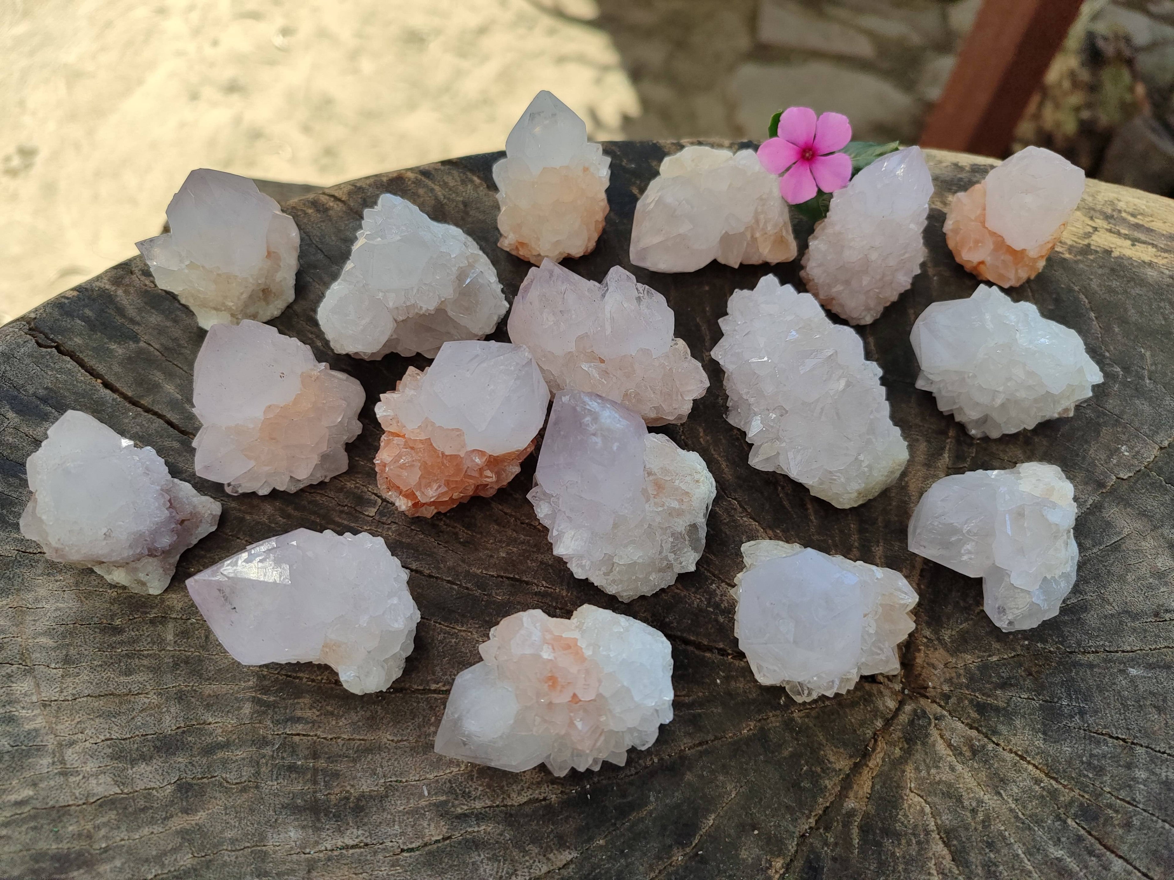 Natural Amethyst Spirit Quartz Specimens x 20 From South Africa - Toprock Gemstones and Minerals 