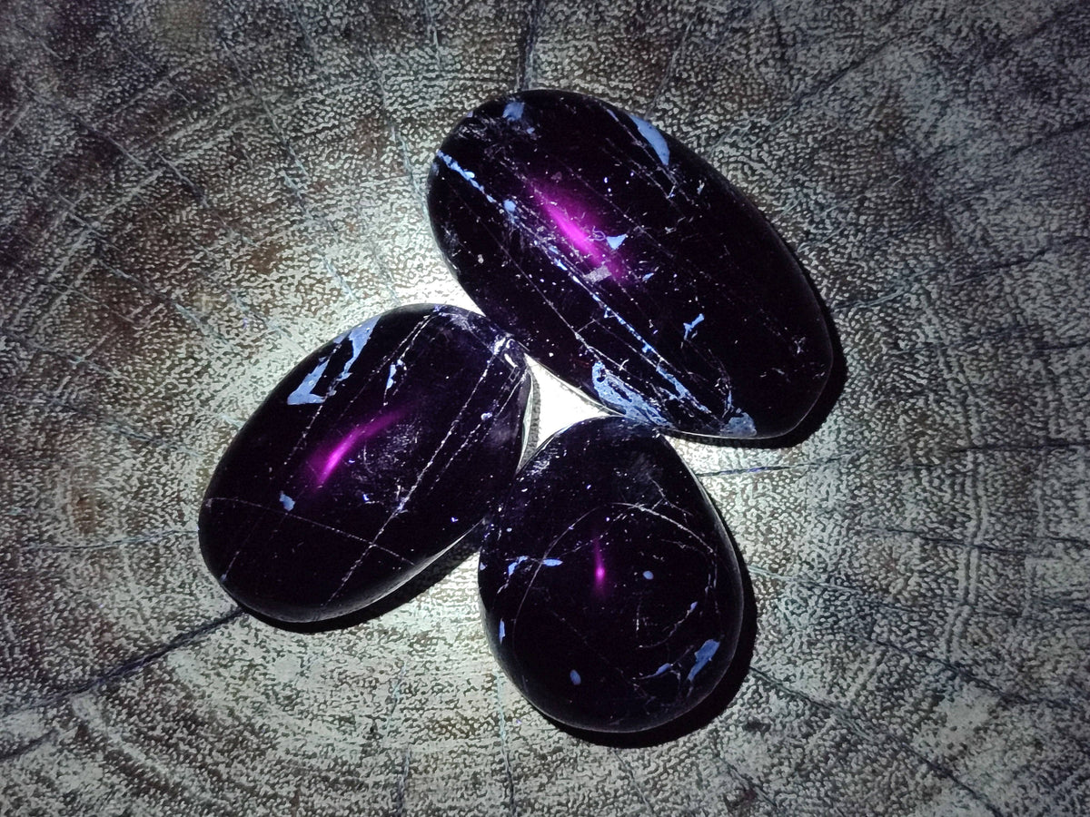 Polished Black Tourmaline Palm Stones x 20 From Madagascar - Toprock Gemstones and Minerals 