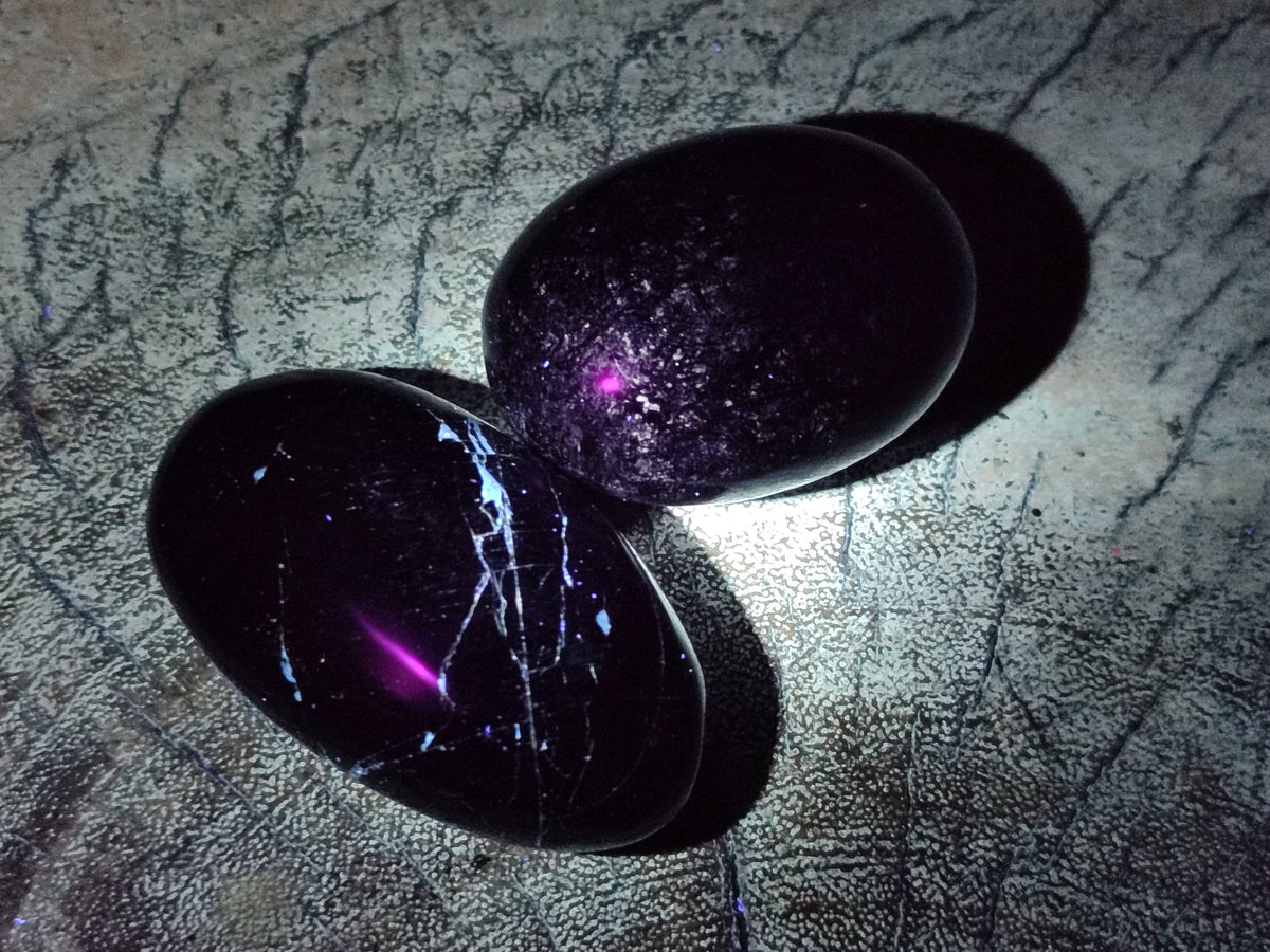 Polished Black Tourmaline Palm Stones x 20 From Madagascar - Toprock Gemstones and Minerals 