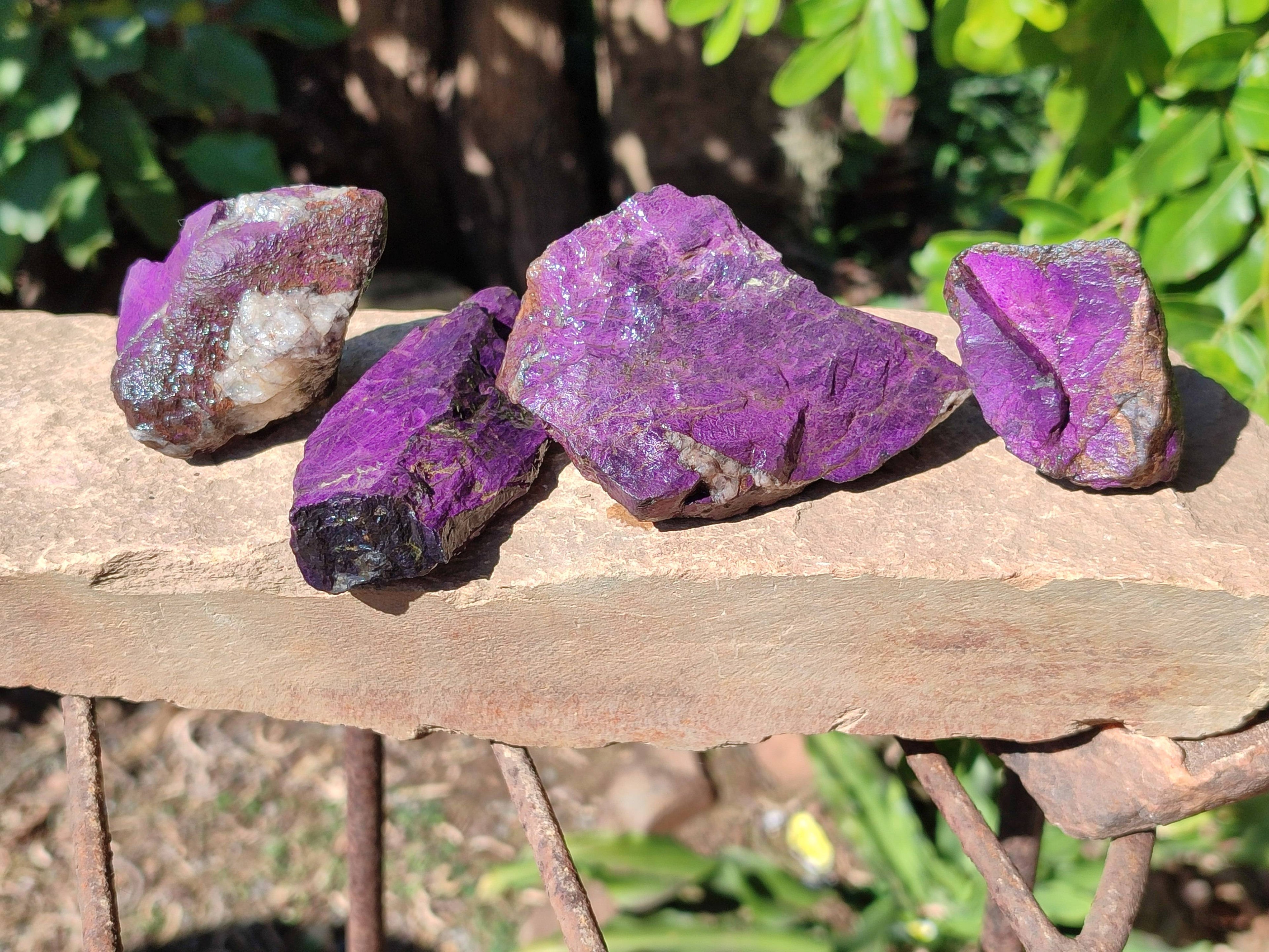 Natural Metallic Purpurite Cobbed Specimens x 12 From Erongo, Namibia - Toprock Gemstones and Minerals 
