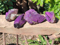 Natural Metallic Purpurite Cobbed Specimens x 12 From Erongo, Namibia