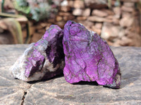 Natural Metallic Purpurite Cobbed Specimens x 12 From Erongo, Namibia