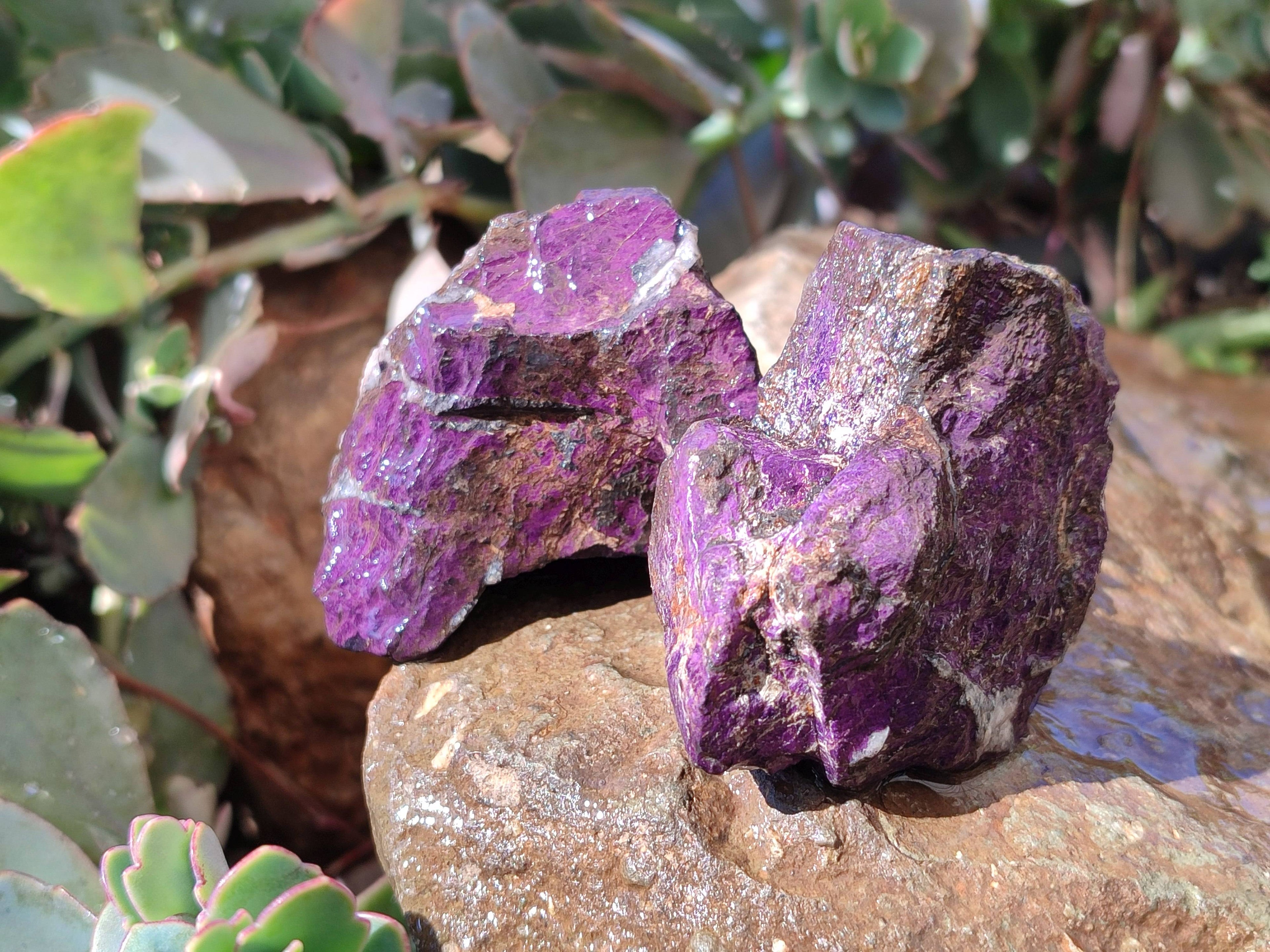 Natural Metallic Purpurite Cobbed Specimens x 12 From Erongo, Namibia - Toprock Gemstones and Minerals 