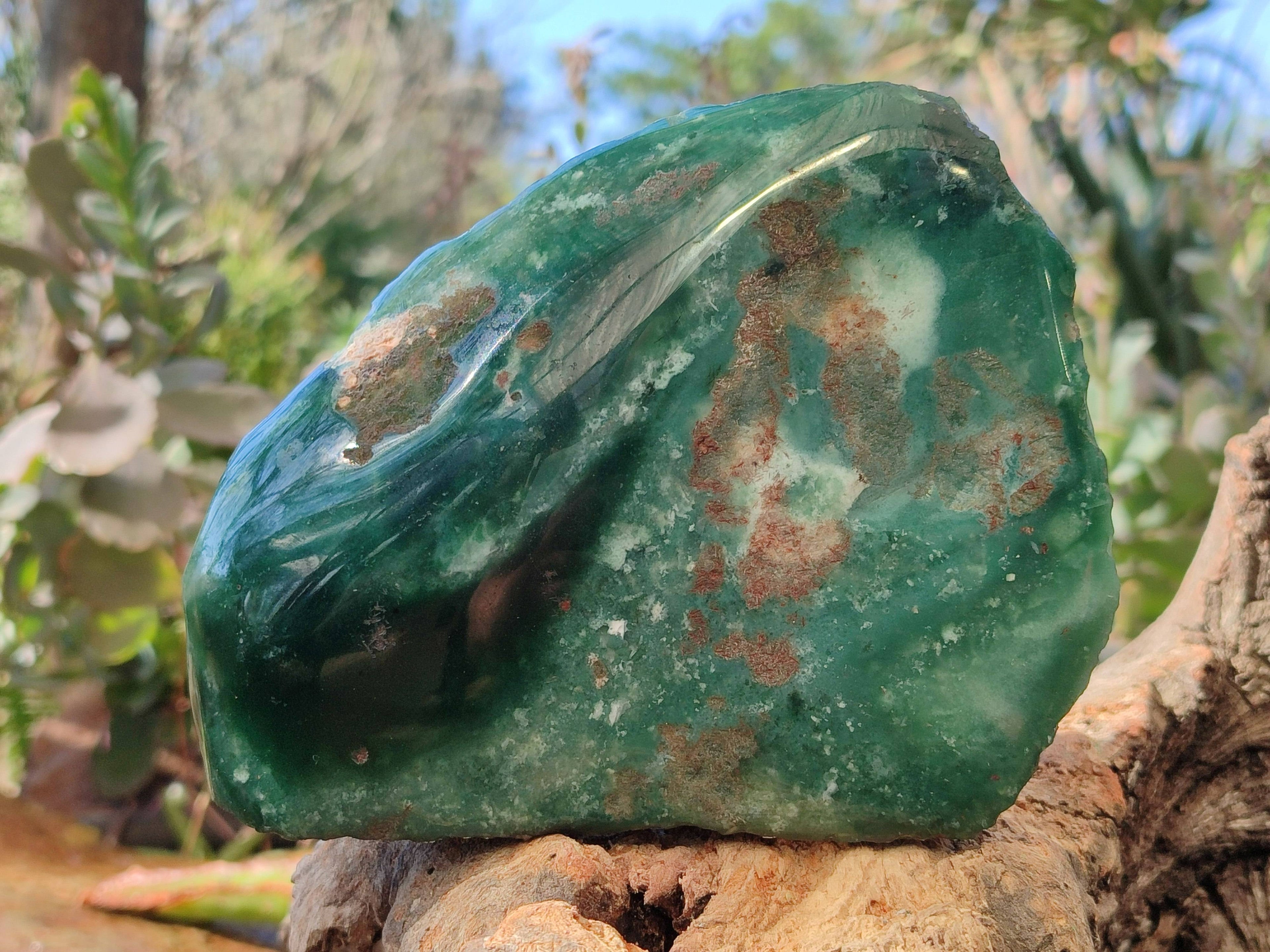 Polished On One Side Emerald Mtorolite x 2 From Mutorashanga, Zimbabwe - Toprock Gemstones and Minerals 