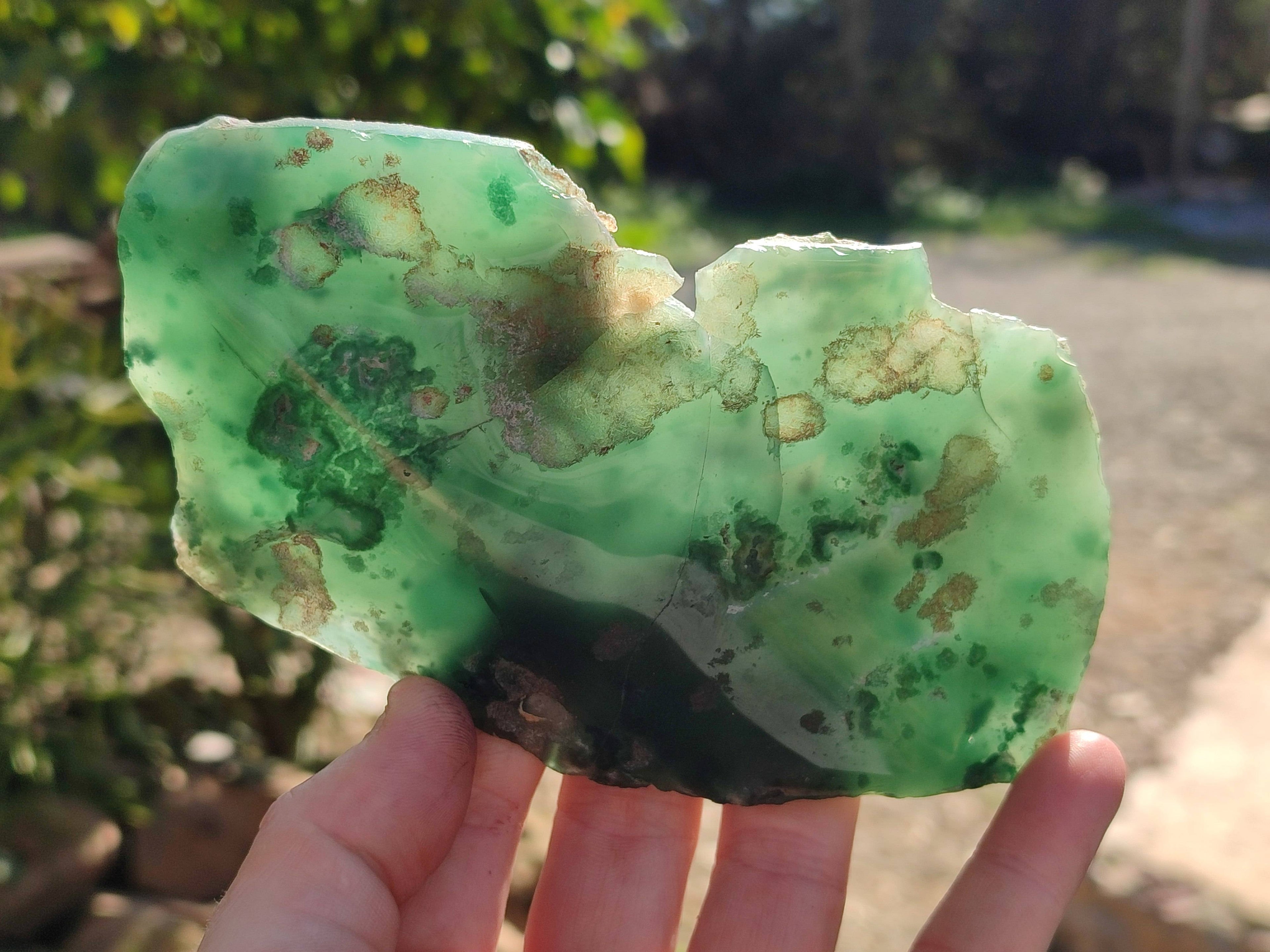 Polished On One Side Emerald Mtorolite x 2 From Mutorashanga, Zimbabwe - Toprock Gemstones and Minerals 