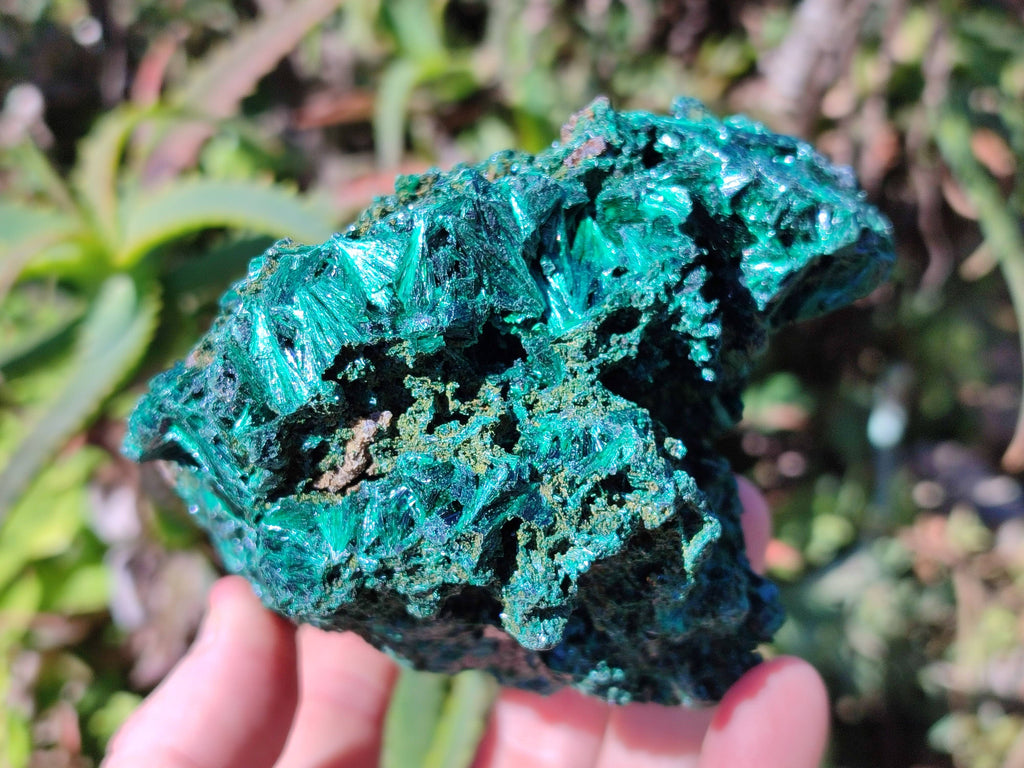 Natural Silky Malachite Specimens x 2 From Kasompe, Congo - Toprock Gemstones and Minerals 