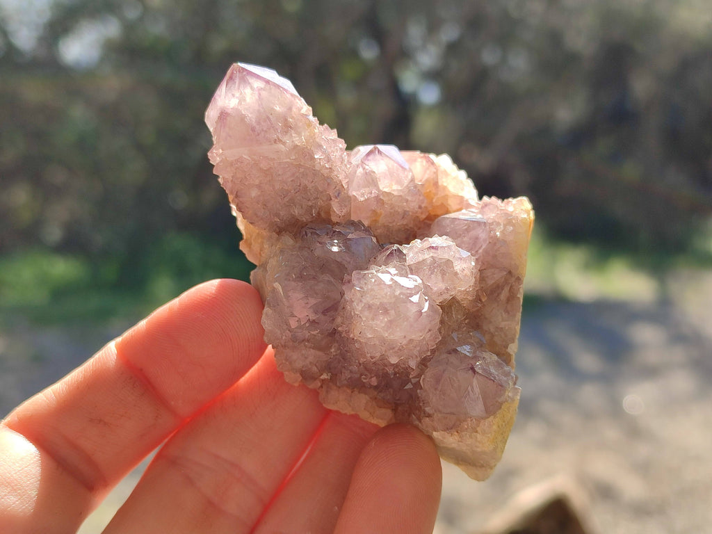 Natural Amethyst Spirit Quartz Clusters x 12 From South Africa - Toprock Gemstones and Minerals 