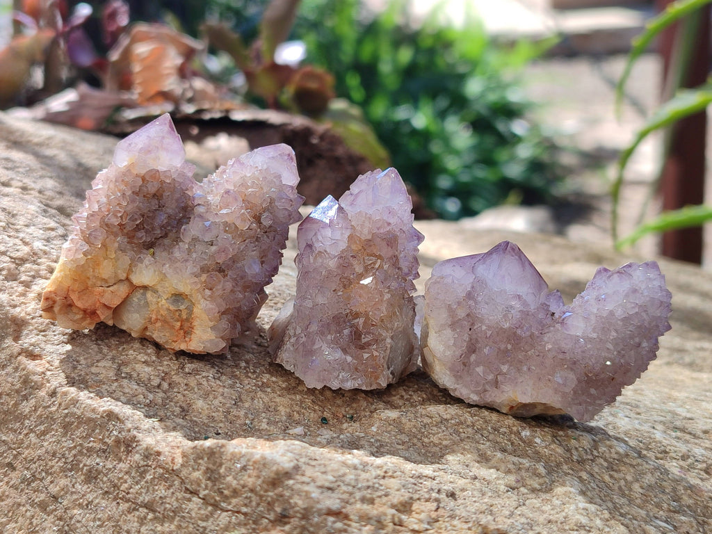 Natural Amethyst Spirit Quartz Clusters x 12 From South Africa - Toprock Gemstones and Minerals 