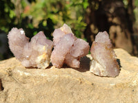 Natural Amethyst Spirit Quartz Clusters x 12 From South Africa