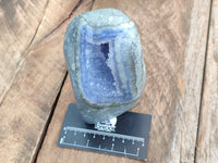 Polished Blue Lace Agate Geodes x 2 From Malawi - Toprock Gemstones and Minerals 