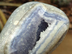 Polished Blue Lace Agate Geodes x 2 From Malawi - Toprock Gemstones and Minerals 