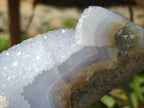 Polished Blue Lace Agate Geodes x 2 From Malawi - Toprock Gemstones and Minerals 