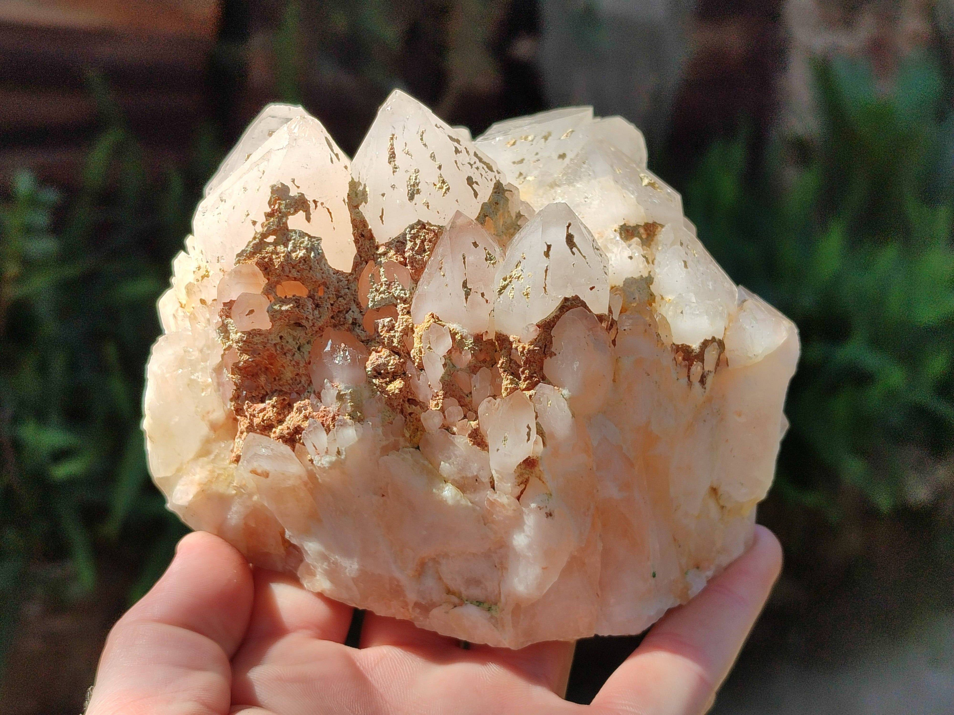 Natural Candle Quartz Clusters x 7 From Madagascar - Toprock Gemstones and Minerals 