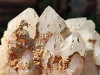 Natural Candle Quartz Clusters x 7 From Madagascar