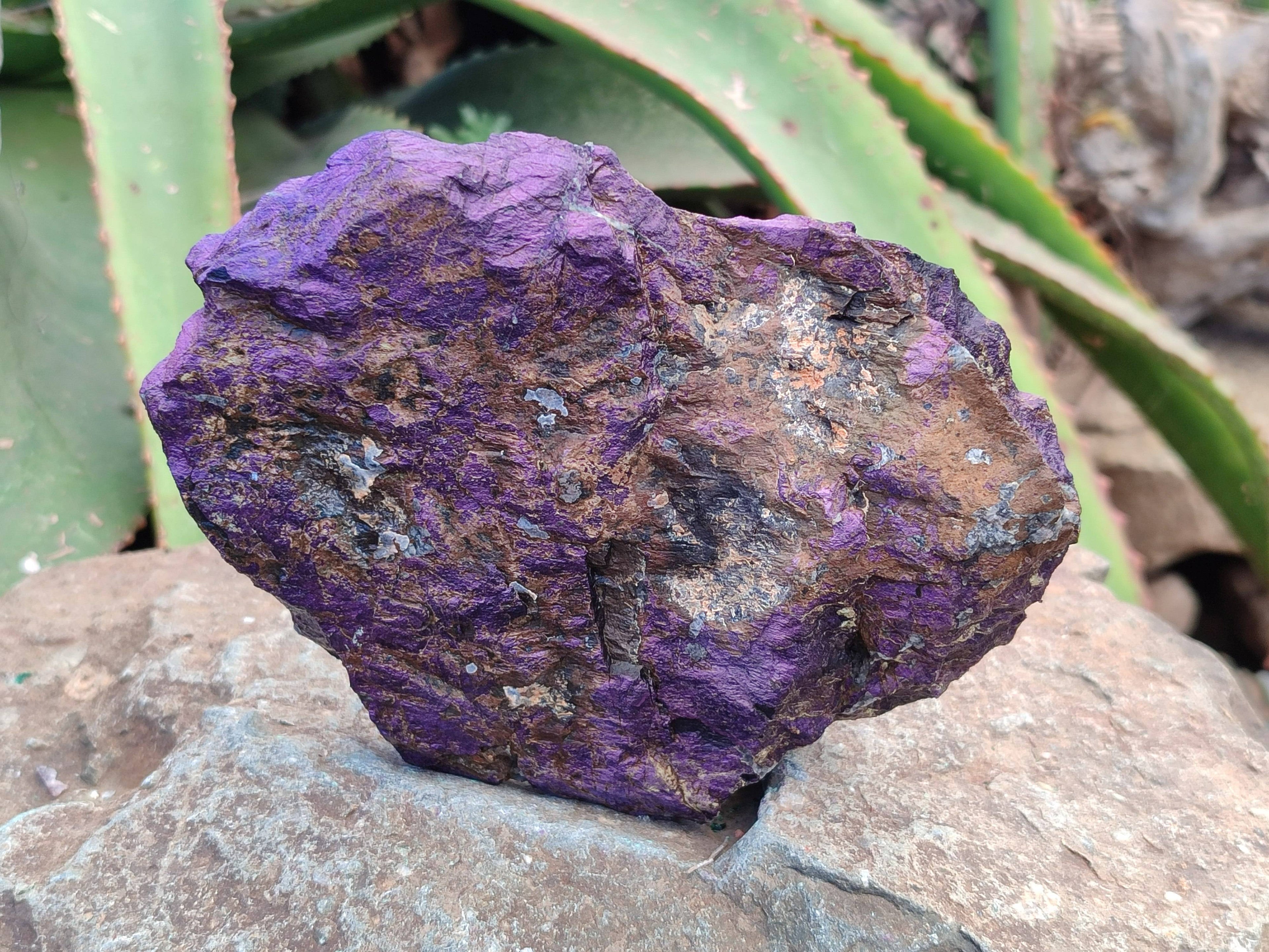 Natural Metallic Purpurite Cobbed Specimens x 2 From Erongo, Namibia - Toprock Gemstones and Minerals 