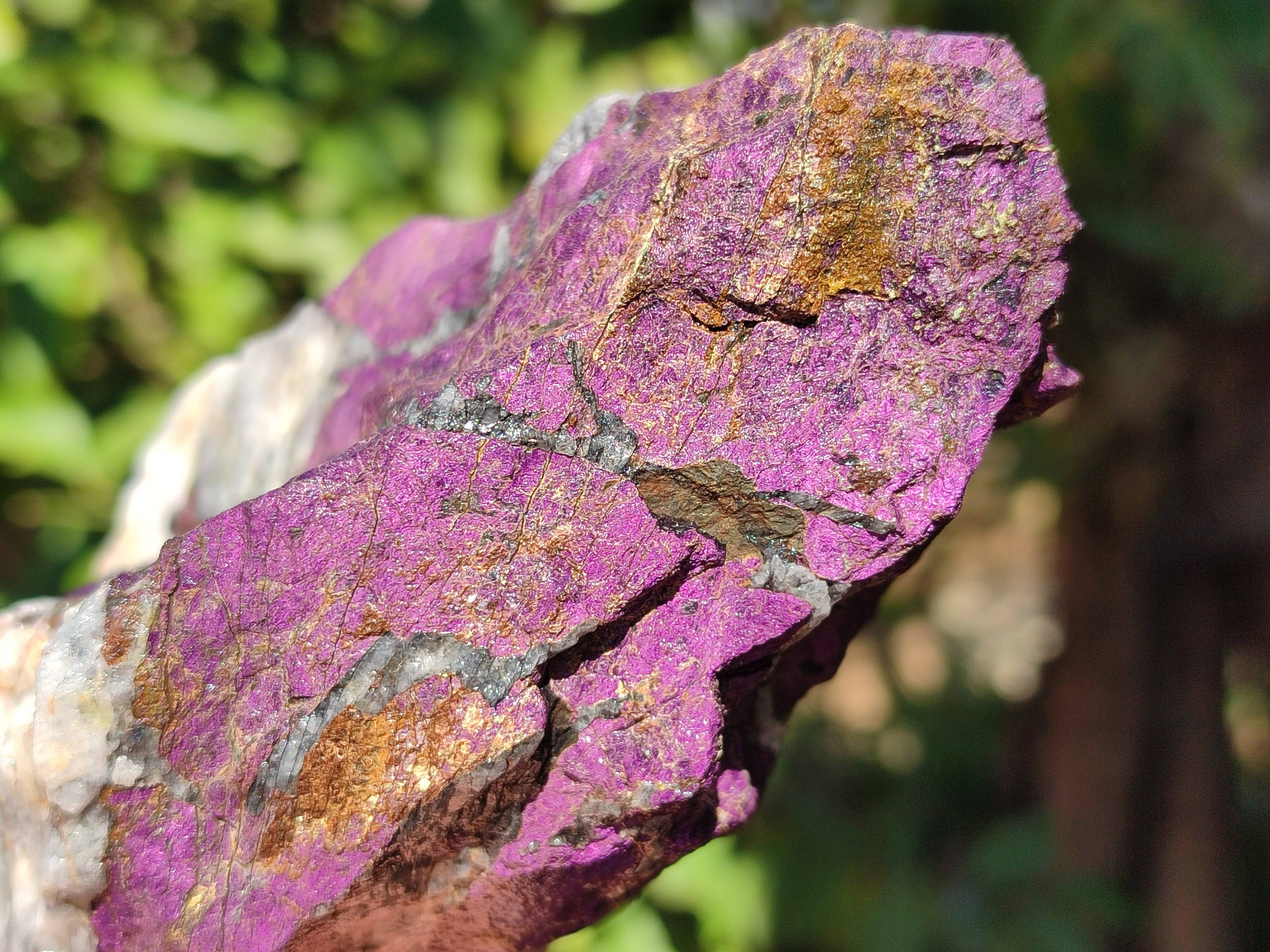 Natural Metallic Purpurite Cobbed Specimens x 2 From Erongo, Namibia - Toprock Gemstones and Minerals 