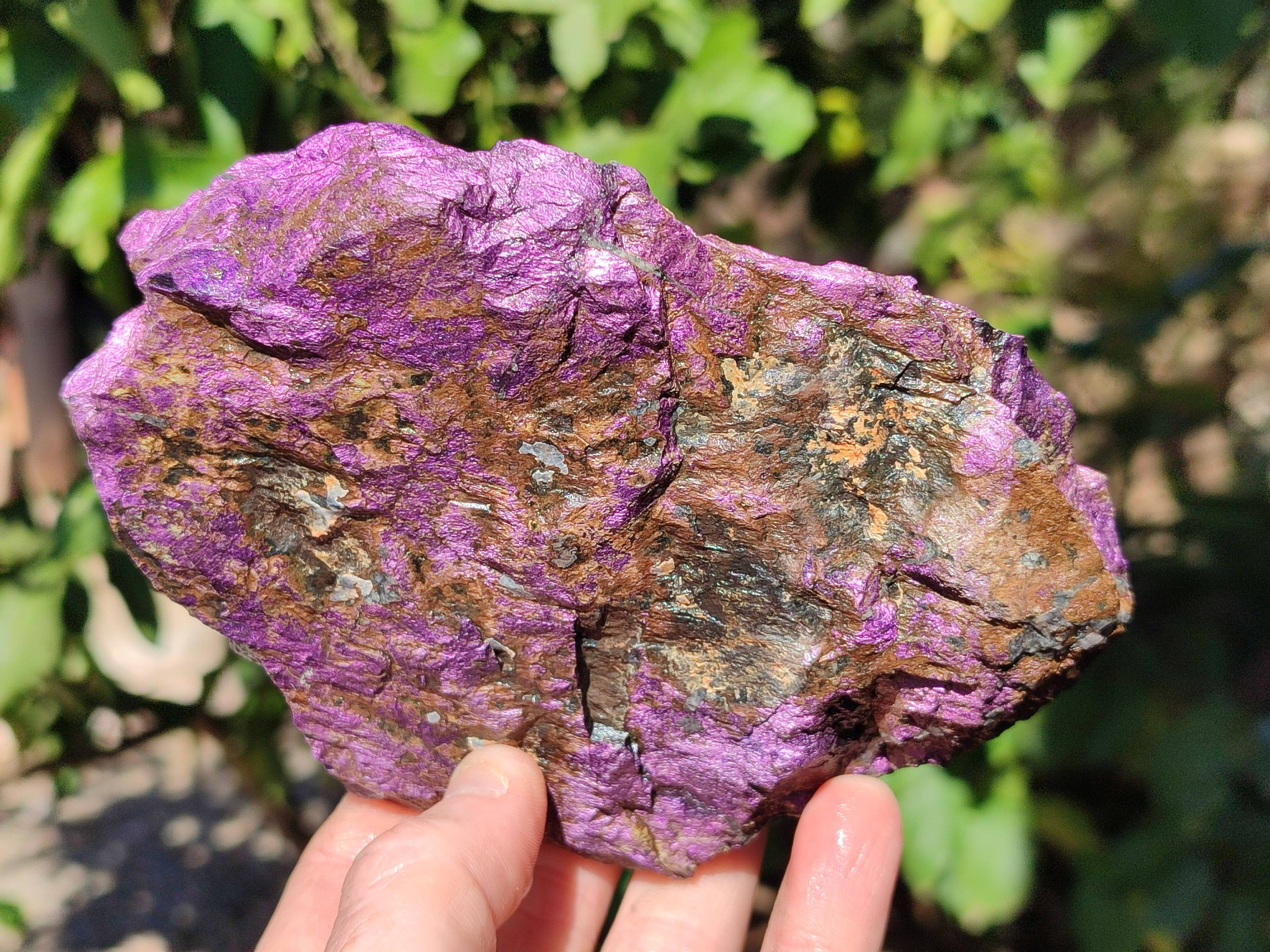 Natural Metallic Purpurite Cobbed Specimens x 2 From Erongo, Namibia - Toprock Gemstones and Minerals 