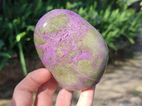 Polished Stichtite Standing Free Forms x 3 From Barberton, South Africa
