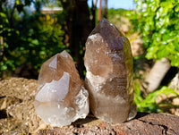 Natural Smokey Quartz Crystals x 3 From Malawi - Toprock Gemstones and Minerals 