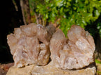 Natural Phantom Smokey Quartz Clusters x 4 From Luena, Congo - Toprock Gemstones and Minerals 