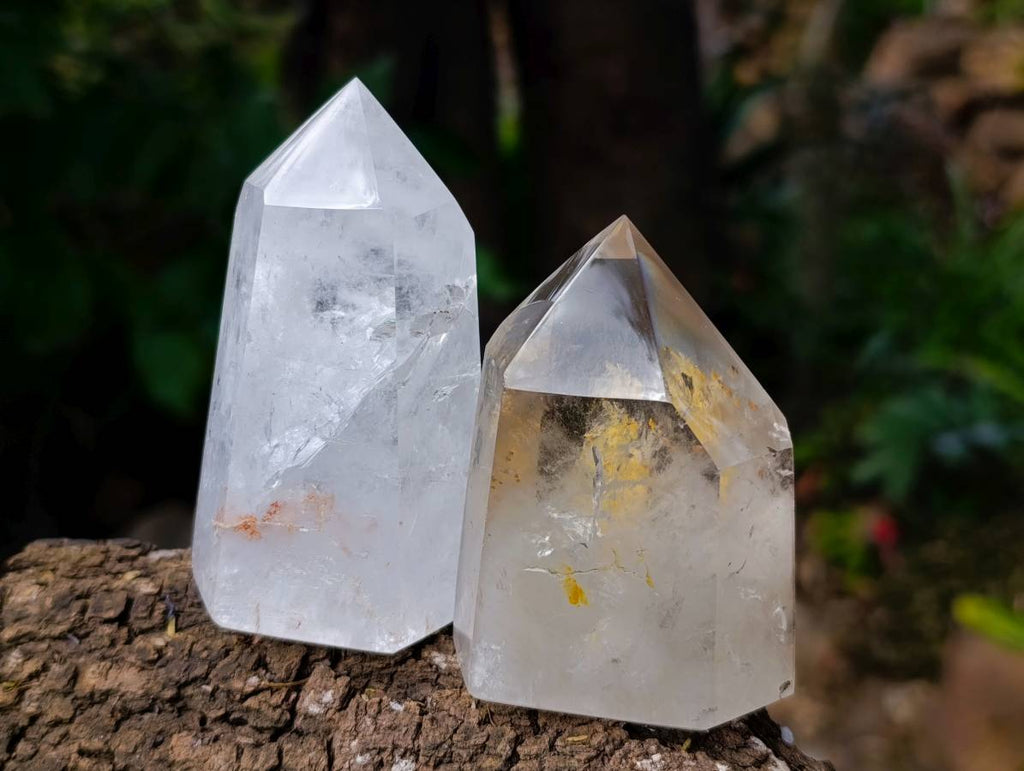 Polished Clear Quartz Crystals x 6 From Madagascar - Toprock Gemstones and Minerals 