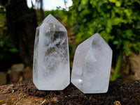 Polished Clear Quartz Crystals x 6 From Madagascar - Toprock Gemstones and Minerals 