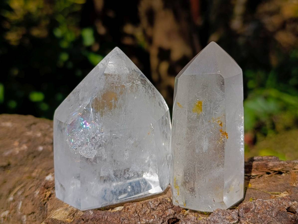 Polished Clear Quartz Crystals x 6 From Madagascar - Toprock Gemstones and Minerals 