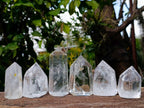 Polished Clear Quartz Crystals x 6 From Madagascar - Toprock Gemstones and Minerals 